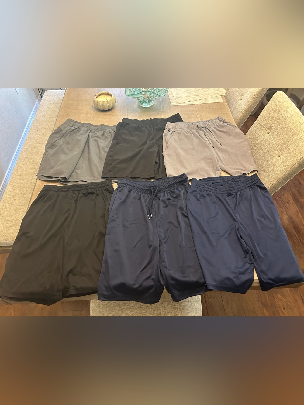 Boys Drawstring Athletic Shorts - Navy, Black, Gray